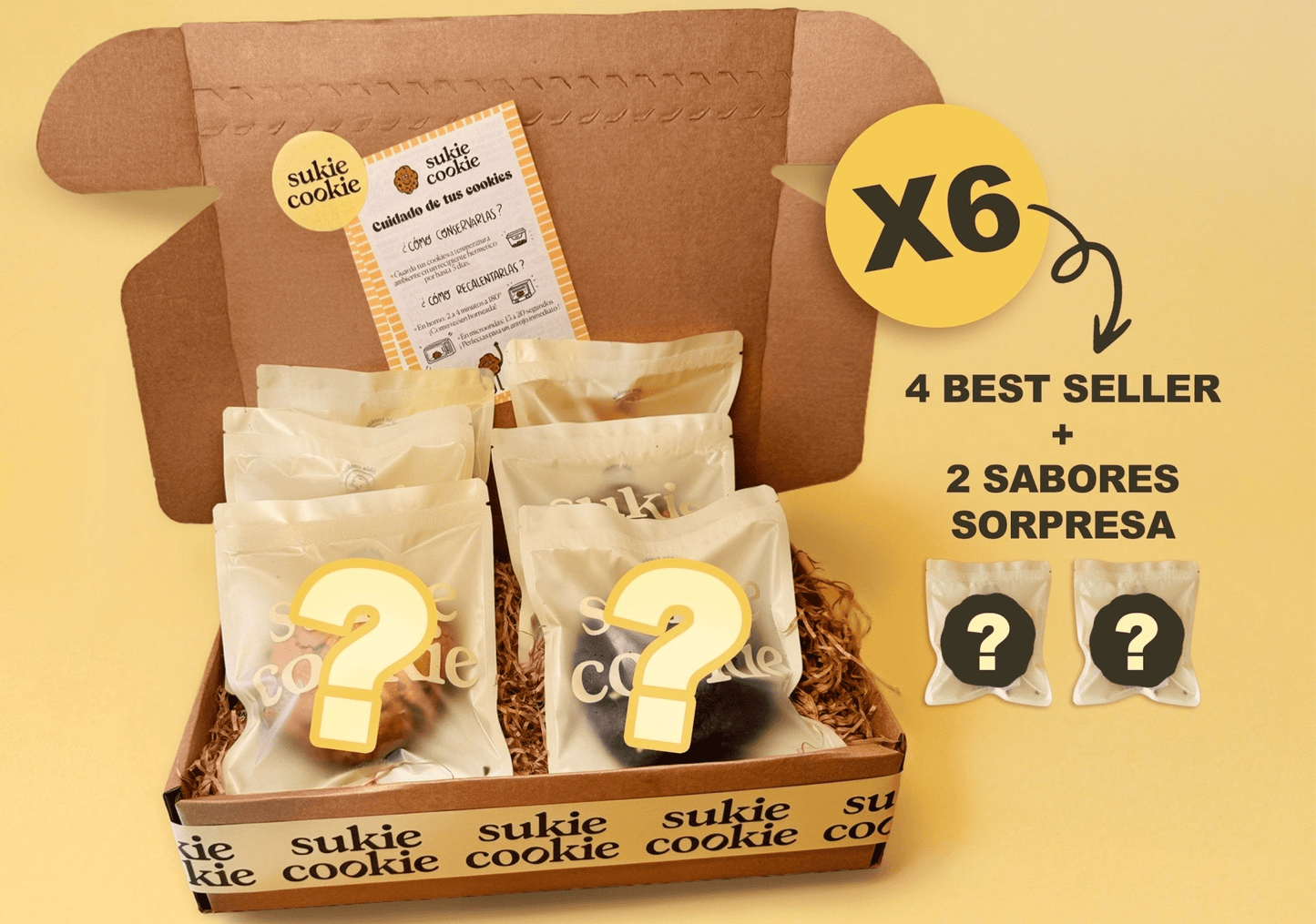 Box 4 Best Sellers + 2 Sorpresa - Sukie Cookie